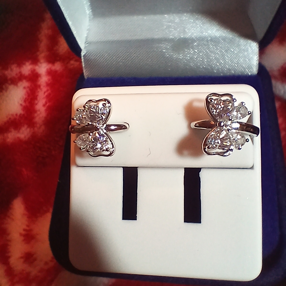 Elegant Silver Butterfly Earrings